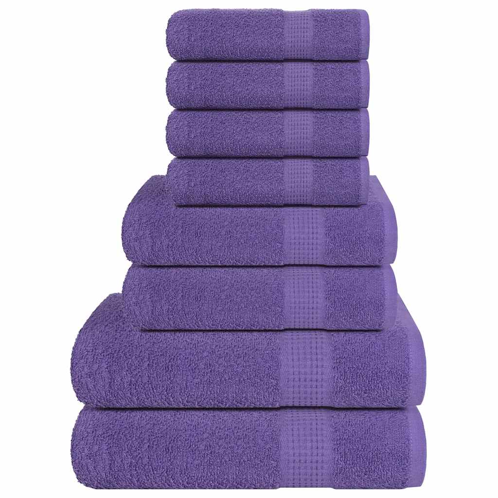 VIDAXL 8-Stück-Handtuchset 360 g m² 100% Baumwolllila