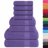 VIDAXL 8-Stück-Handtuchset 360 g m² 100% Baumwolllila
