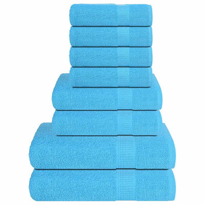 VIDAXL 8-Stück-Handtuchset 360 g m² 100% Baumwollturkis