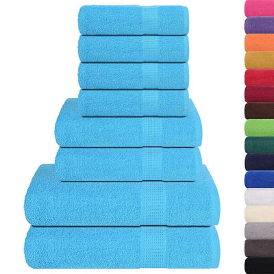 VIDAXL 8-Stück-Handtuchset 360 g m² 100% Baumwollturkis