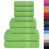 VIDAXL 8-Stück-Handtuchset 360 g m² 100% Baumwollapfelgrün - afbeelding 3
