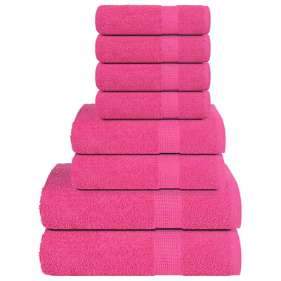 VIDAXL 8-teiliger Handtuchset 360 g m² 100% Baumwollrosa