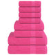 VIDAXL 8-teiliger Handtuchset 360 g m² 100% Baumwollrosa