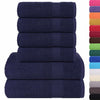 VIDAXL 6-Stück-Handtuchset 360 g m² 100% Baumwollmarine Blau