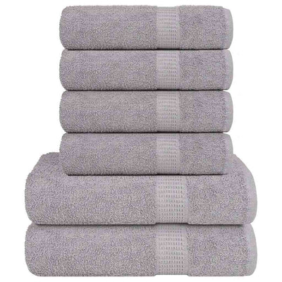 VIDAXL 6-teiliger Handtuchset 360 g m² 100% Baumwollbraun
