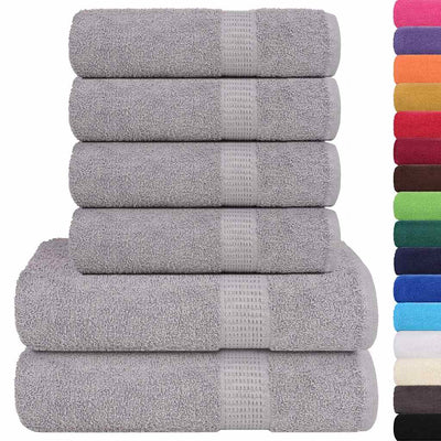 VIDAXL 6-teiliger Handtuchset 360 g m² 100% Baumwollbraun