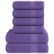 VIDAXL 6-teiliger Handtuchset 360 g m² 100% Baumwollviolett