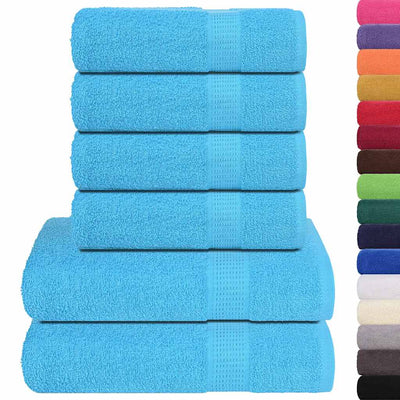 VIDAXL 6-Stück-Handtuchset 360 g m² 100% Baumwolltürkis