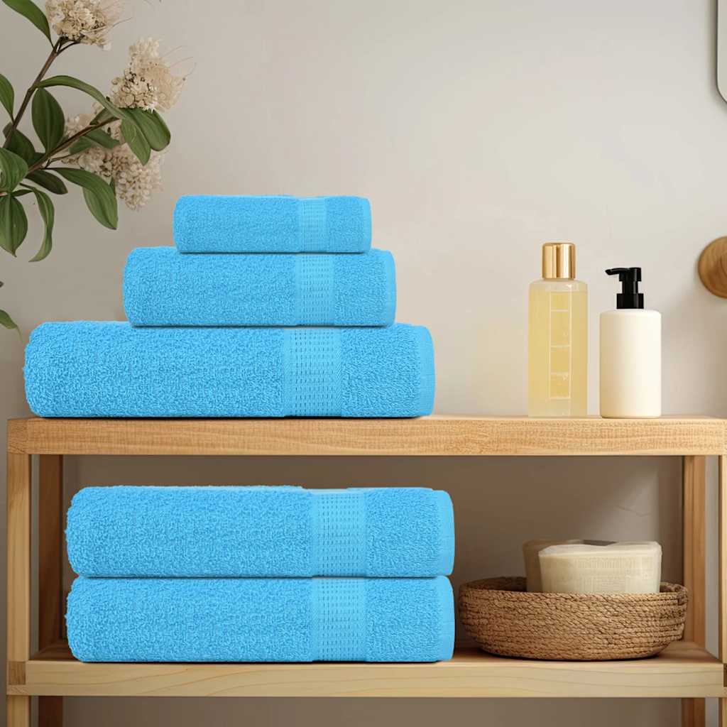 VIDAXL 6-Stück-Handtuchset 360 g m² 100% Baumwolltürkis