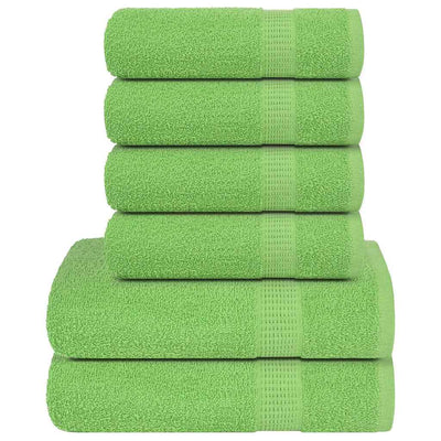VIDAXL 6-teiliger Handtuchset 360 g m² 100% Baumwollapfelgrün