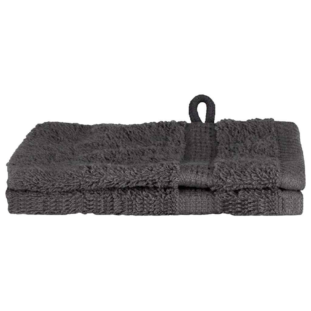 Vidaxxl Gästehandtuch einfarbig anthrazit 550 g/qm