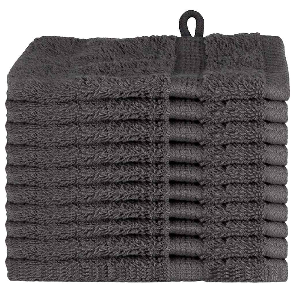 Vidaxxl Gästehandtuch einfarbig anthrazit 550 g/qm