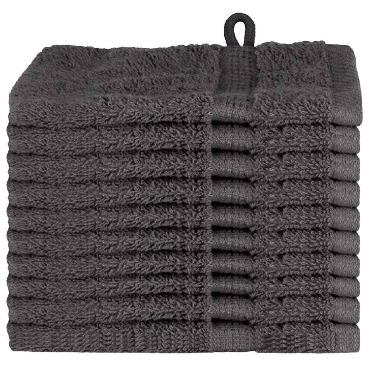 Vidaxxl Gästehandtuch einfarbig anthrazit 550 g/qm