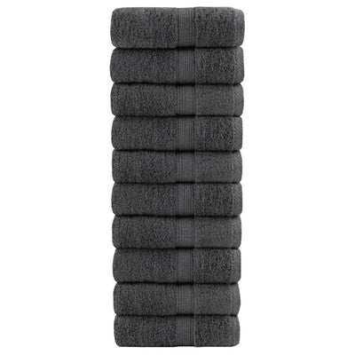 Vidaxl Gäste Wipes Solund 10 PCs 600 g m² 30 x 50 cm Anthrazit