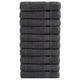 Vidaxl -Handtücher Solund 10 Stk 600 g m² 50 x 100 cm Anthrazitfarbe