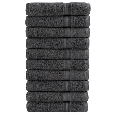 Vidaxl -Handtücher Solund 10 Stk 600 g m² 100x200 cm Anthrazitfarbe
