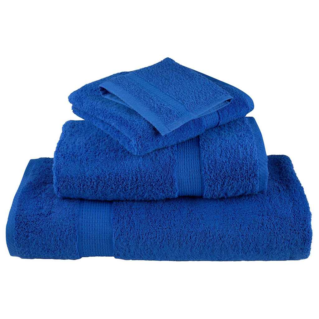 VidaXL Gästehandtuch einfarbig blau 550 g/qm