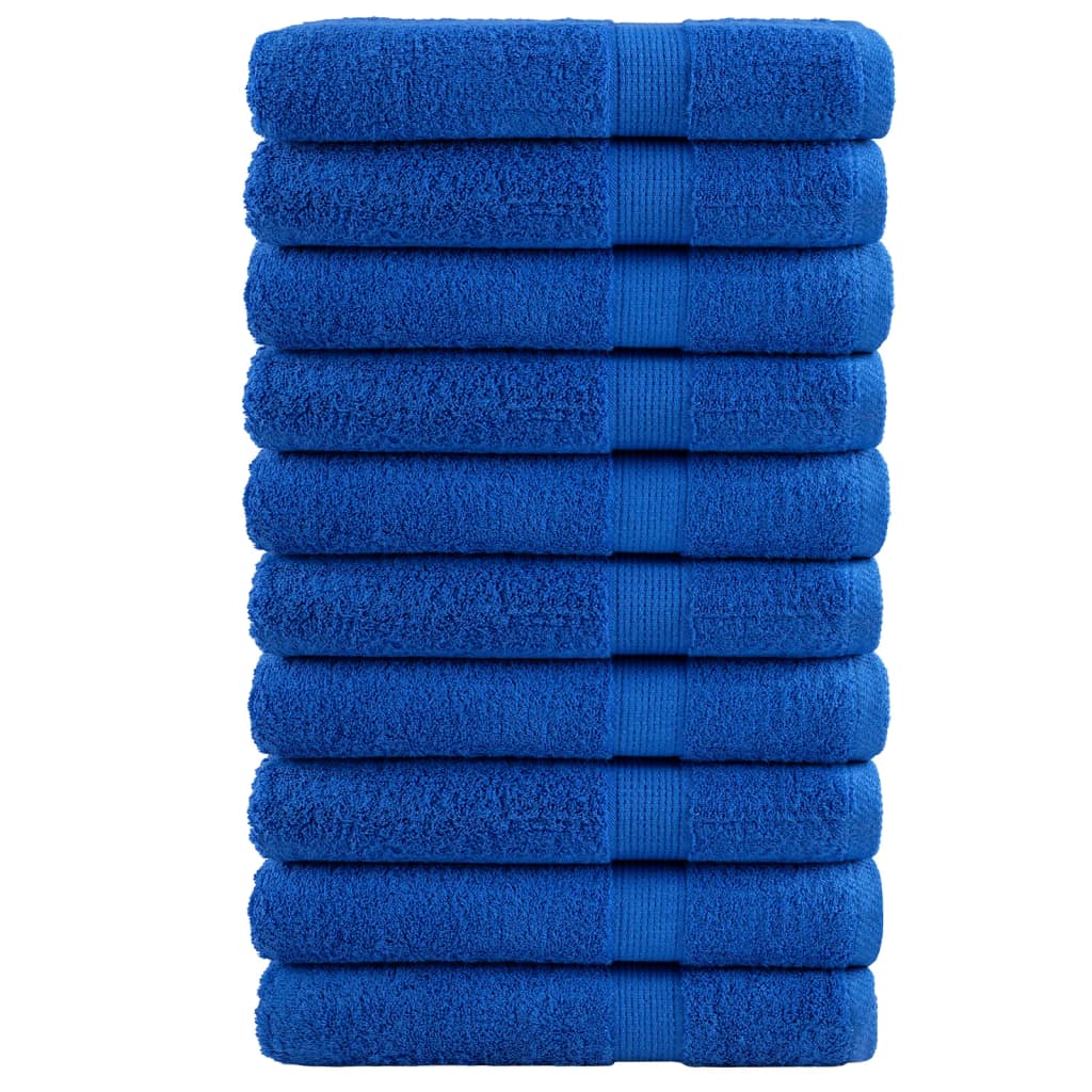 Vidaxl Sauna -Tücher Solund 10 Stcs 600 g m² 80x200 cm Blau
