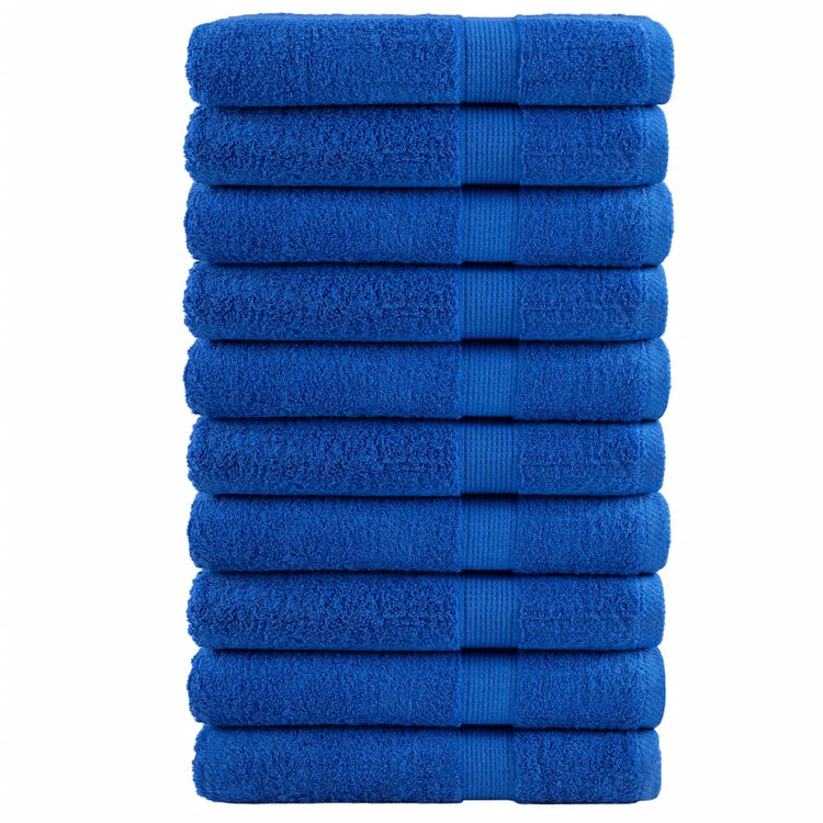 Vidaxl -Handtücher Solund 10 Stcs 600 g m² 100x200 cm Blau