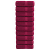 Vidaxl Gäste Wipes Solund 10 PCs 600 g m² 30 x 30 cm Bordeaux rot