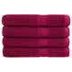Vidaxl -Handtücher Solund 4 Stk 600 g m² 100x200 cm Bordeaux Rot