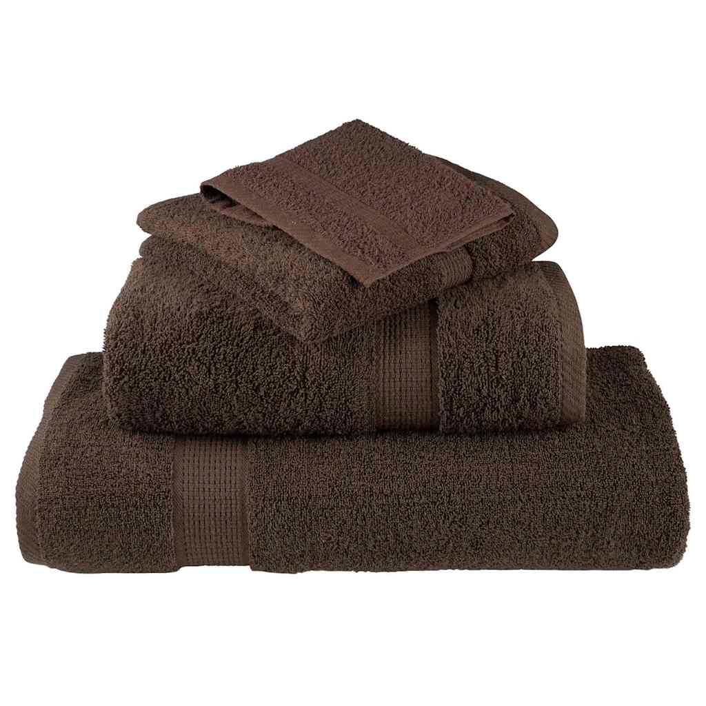Vidaxxl Gästehandtuch einfarbig braun 550 g/qm