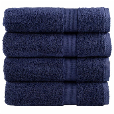 Vidaxl Badetücher Solund 4 Stcs 600 g m² 70 x 140 cm Marineblau