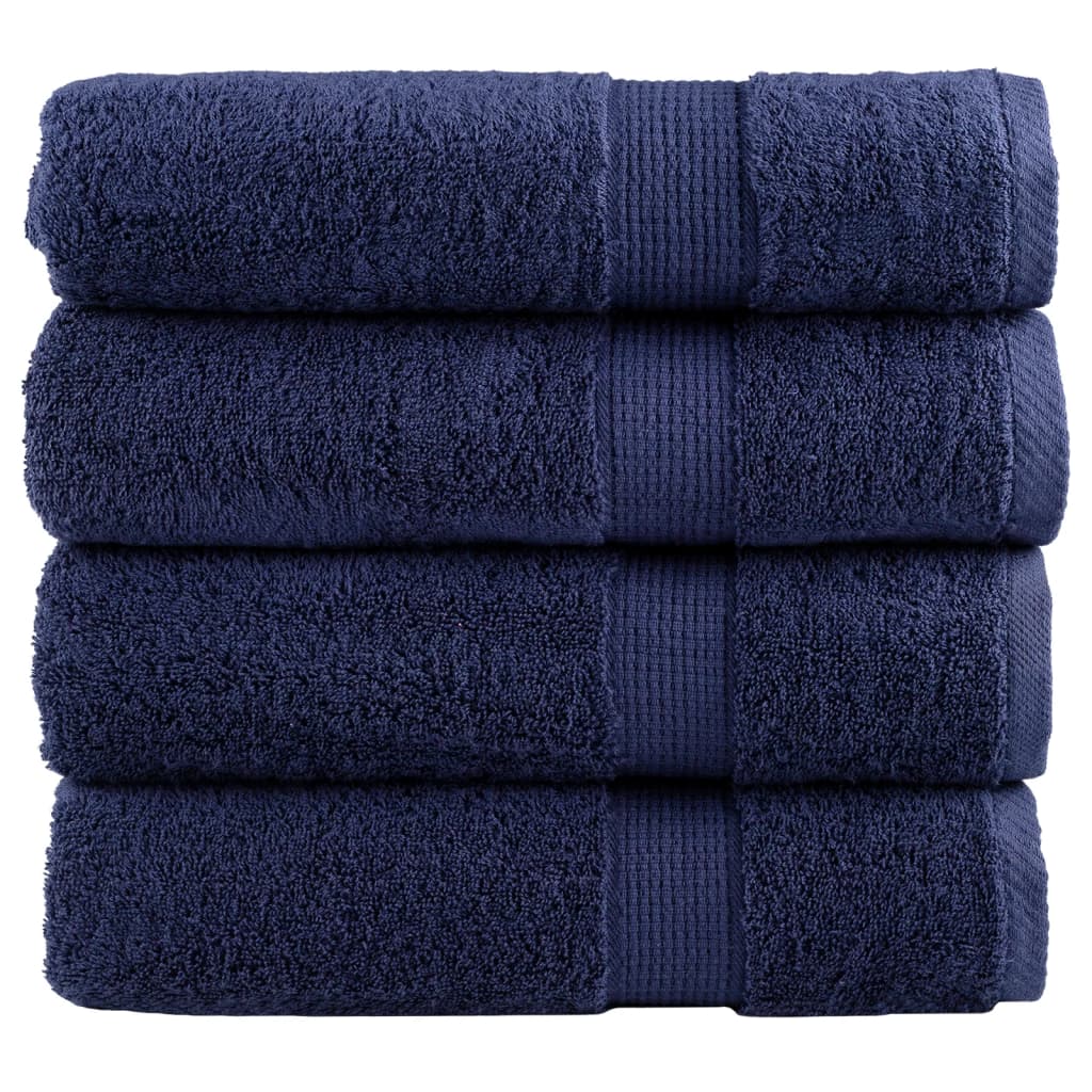 Vidaxl Badetücher Solund 4 Stcs 600 g m² 100x150 cm Marineblau