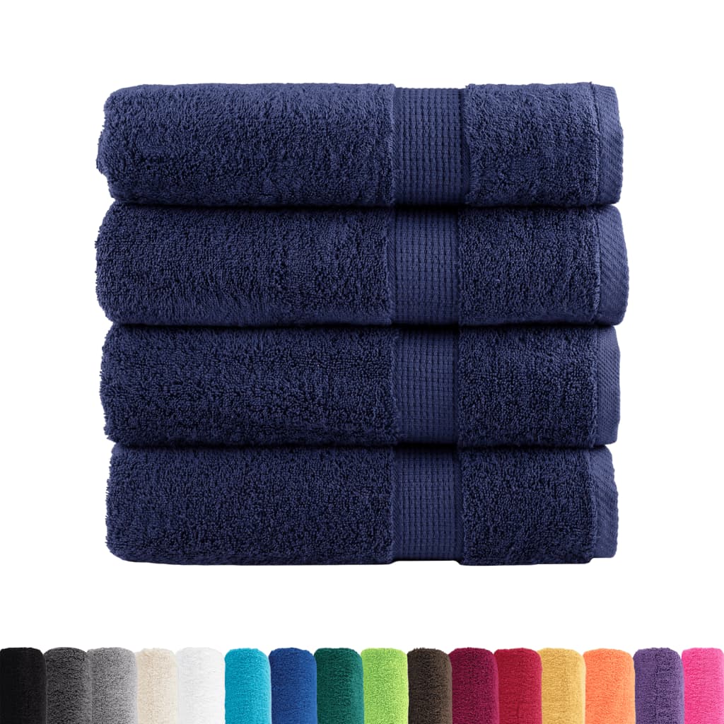 Vidaxl Badetücher Solund 4 Stcs 600 g m² 100x150 cm Marineblau