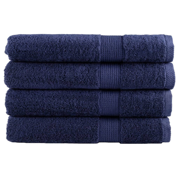 Vidaxl Sauna -Tücher Solund 4 PCs 600 g m² 80x200 cm Marineblau