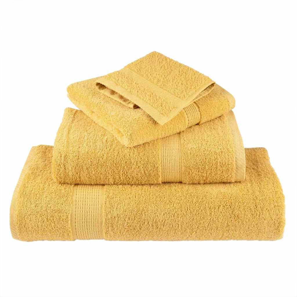 VidaXL Gästehandtuch Gold 550 g/m²