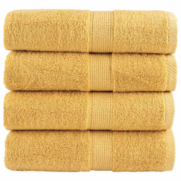 Vidaxl Gäste Wipes Solund 4 PCs 600 g m² 30 x 30 cm Gold gefärbt