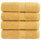 Vidaxl Gäste Wipes Solund 4 PCs 600 g m² 30 x 30 cm Gold gefärbt