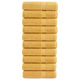 Vidaxl -Handtücher Solund 10 Stk 600 g m² 50 x 100 cm Gold gefärbt