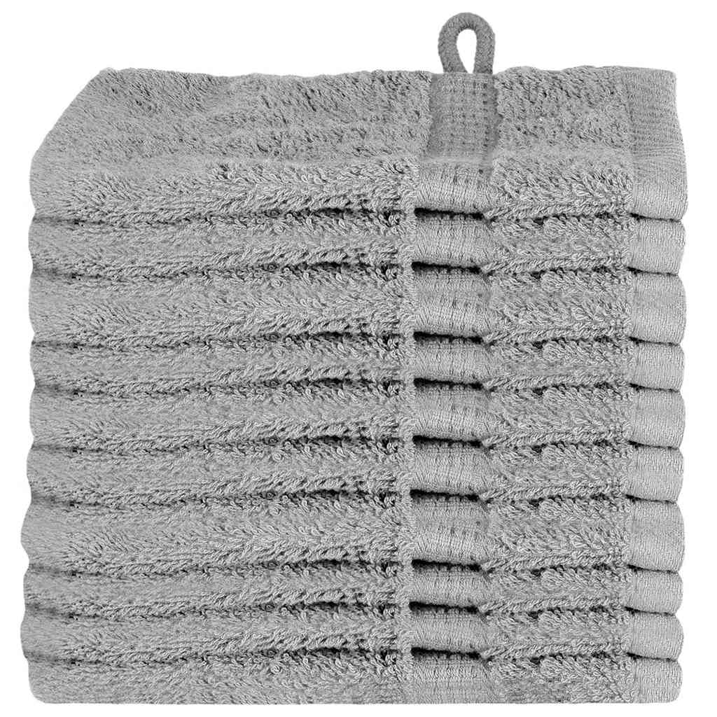 VidaXL Gästehandtuch einfarbig grau 550 g/qm