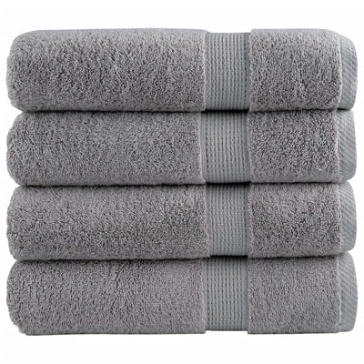 Vidaxl Badetücher Solund 4 Stcs 600 g m² 100x150 cm grau
