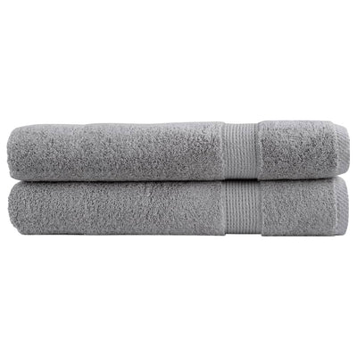 Vidaxl Sauna -Tücher Solund 2 PCs 600 g m² 80x200 cm grau