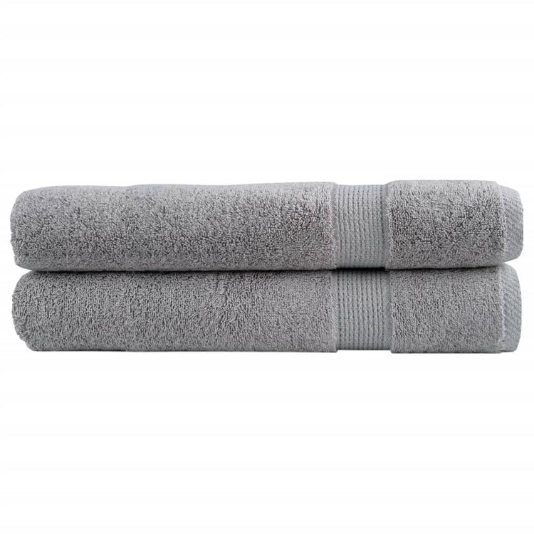 Vidaxl -Handtücher Solund 2 Stk 600 g m² 100x200 cm grau
