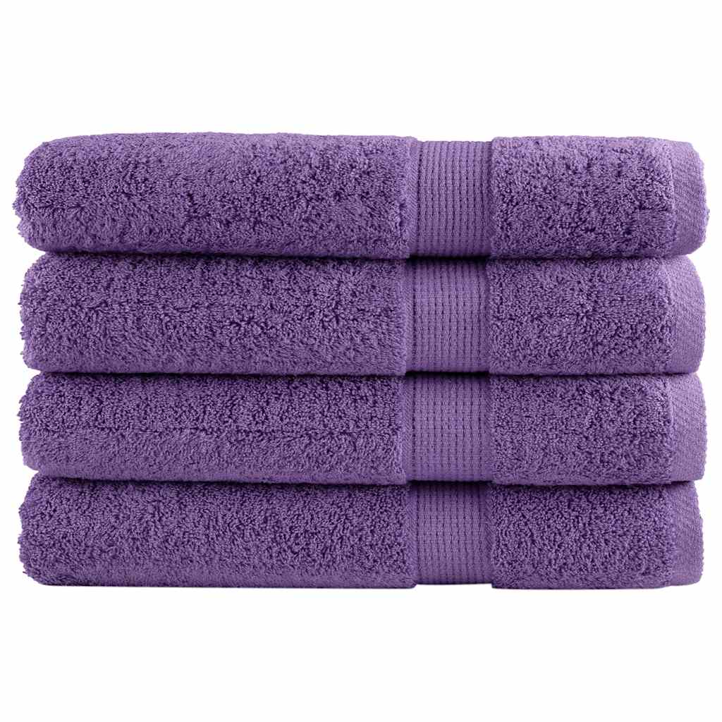 Vidaxl -Handtücher Solund 4 Stcs 600 g m² 100x200 cm lila
