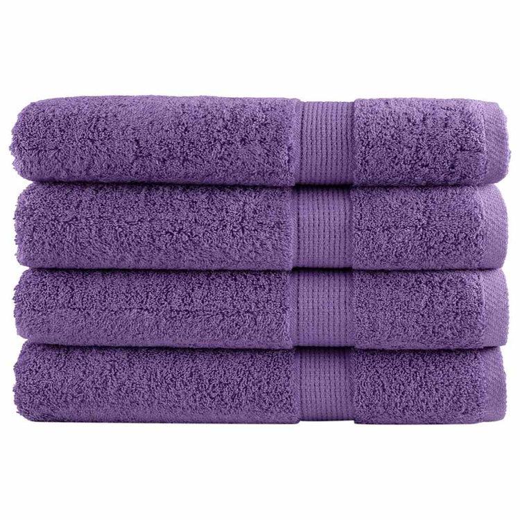 Vidaxl -Handtücher Solund 4 Stcs 600 g m² 100x200 cm lila