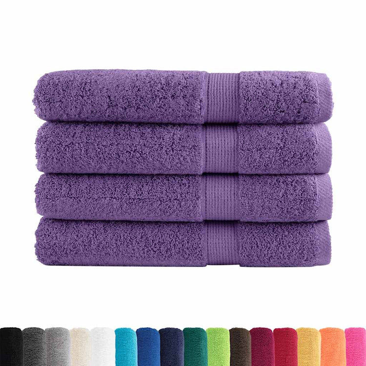 Vidaxl -Handtücher Solund 4 Stcs 600 g m² 100x200 cm lila