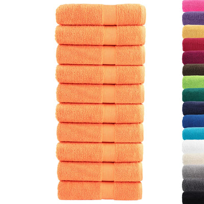 Vidaxl Badetücher Solund 10 ST 600 g m² 70 x 140 cm Orange