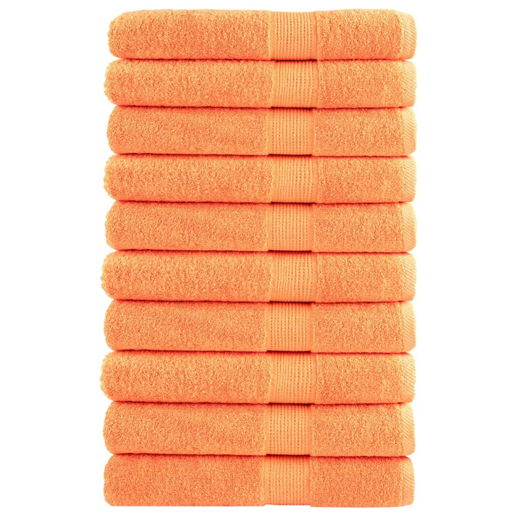 Vidaxl Sauna -Tücher Solund 10 Stcs 600 g m² 80x200 cm Orange