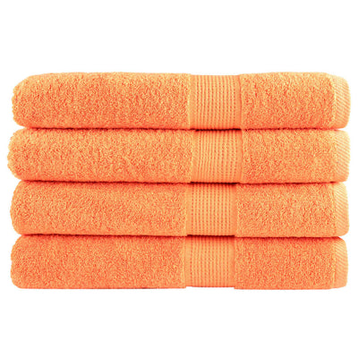 Vidaxl -Handtücher Solund 4 ST 600 g m² 100x200 cm Orange