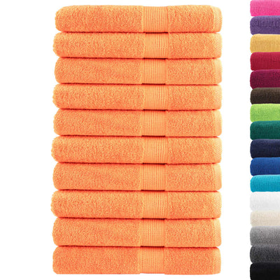 Vidaxl -Handtücher Solund 10 ST 600 g m² 100x200 cm Orange