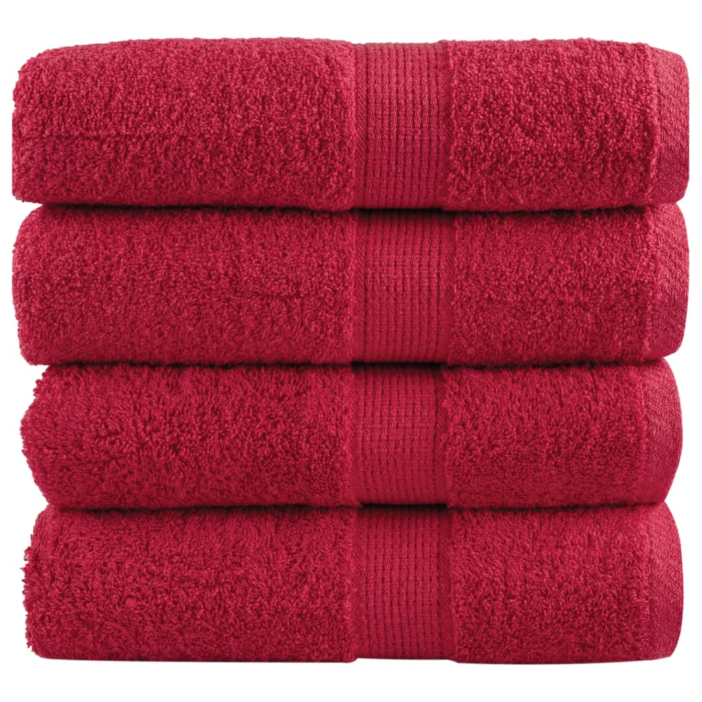 Vidaxl Gäste Wipes Solund 4 PCs 600 g m² 30 x 30 cm rot