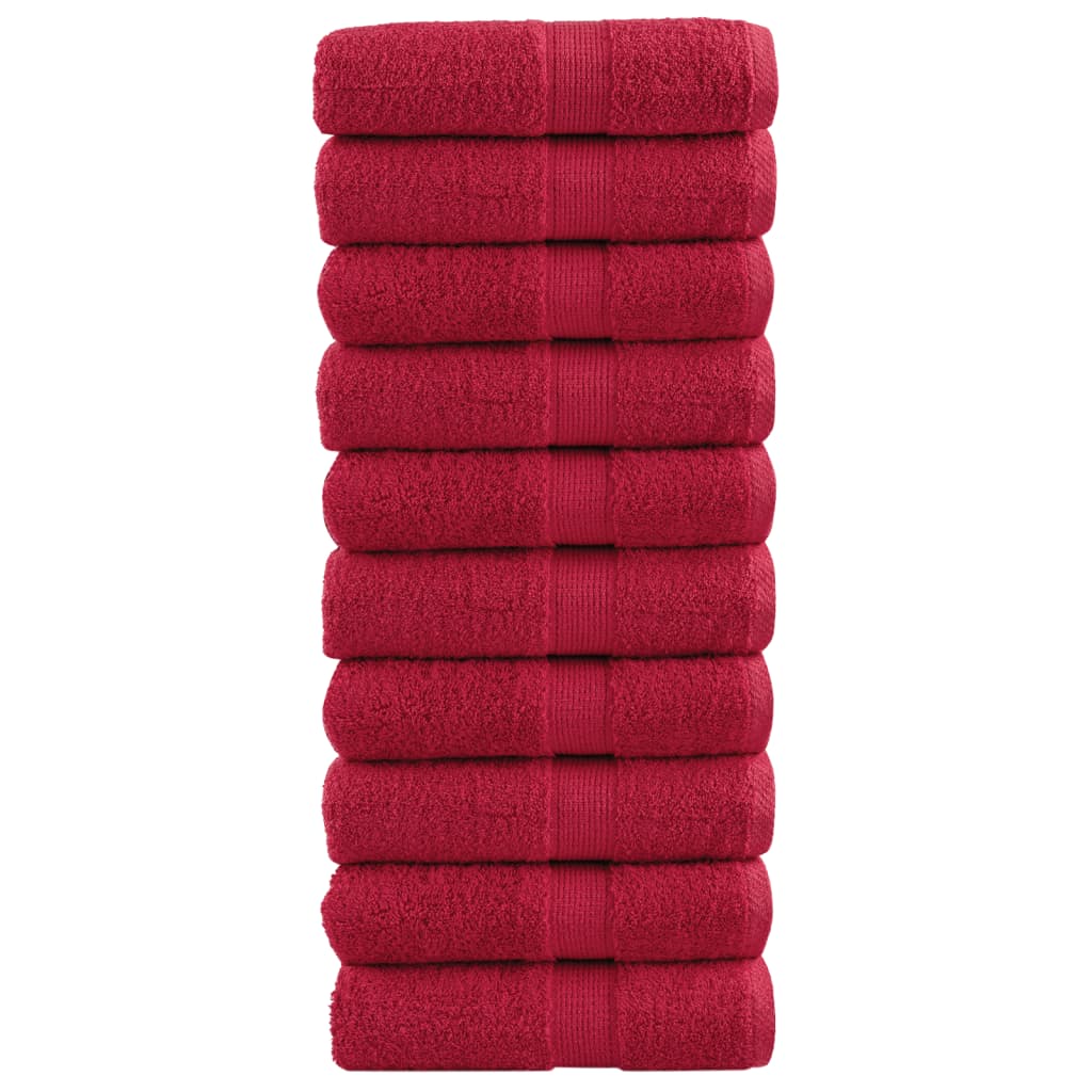 Vidaxl Gäste Wipes Solund 10 PCs 600 g m² 30 x 30 cm rot