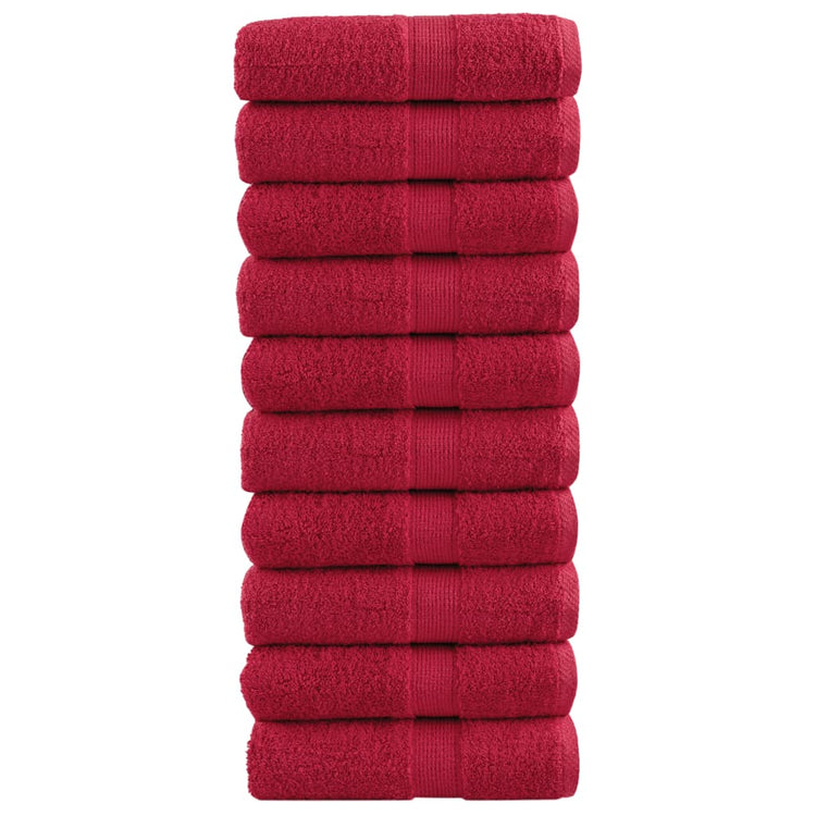 Vidaxl Gäste Wipes Solund 10 PCs 600 g m² 30 x 30 cm rot
