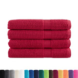 Vidaxl Sauna -Tücher Solund 4 PCs 600 g m² 80x200 cm rot - afbeelding 3