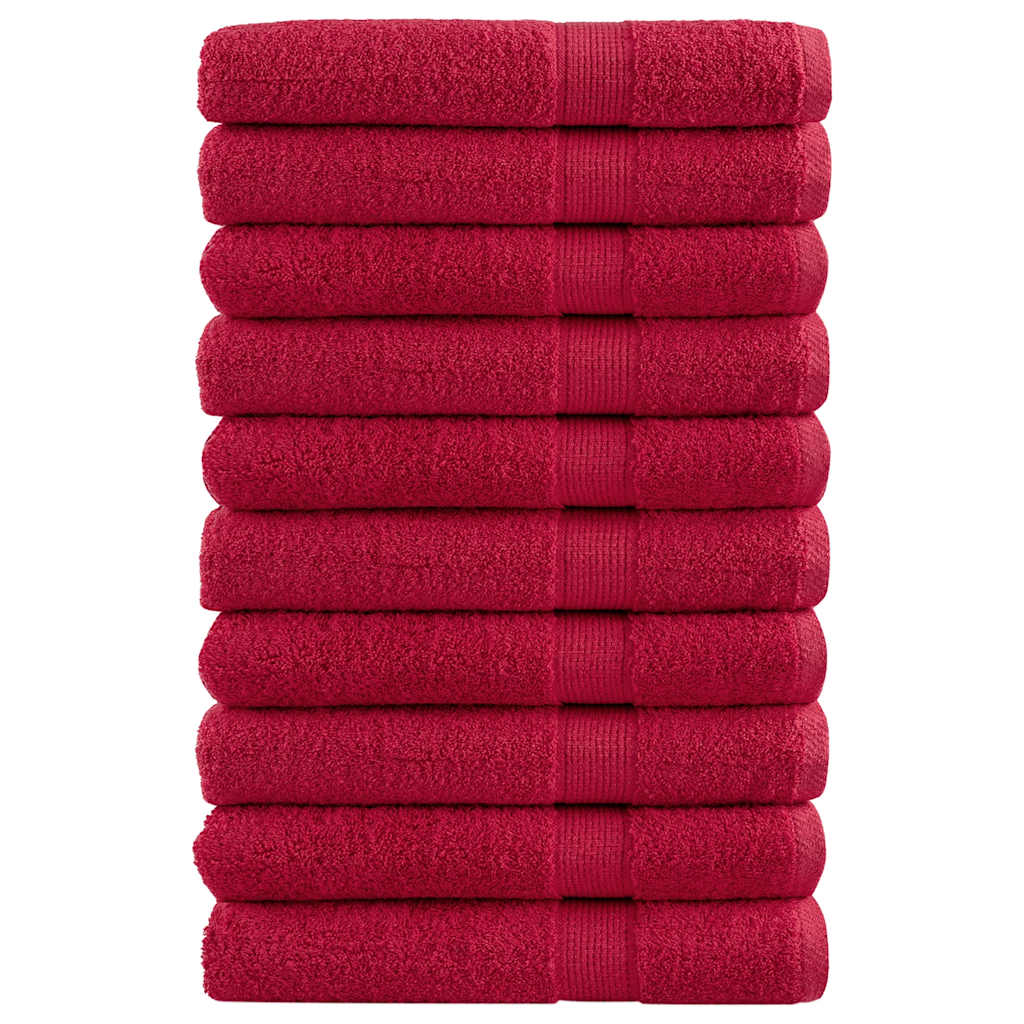 Vidaxl Sauna -Tücher Solund 10 Stcs 600 g m² 80x200 cm rot
